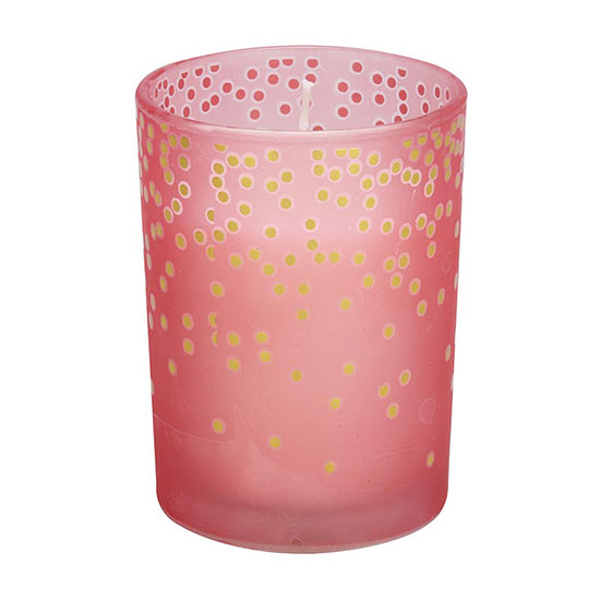 Candlelight Posey Frosted Glass Wax Filled Pot Candle 220g