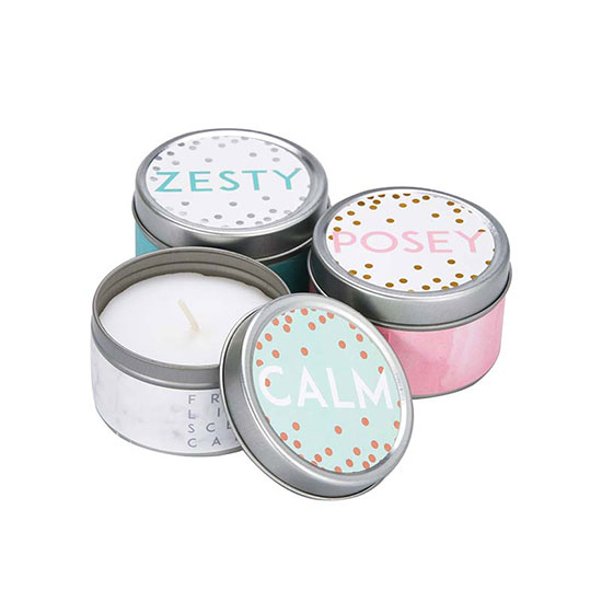 Candlelight Zesty Calm Posey Small Tin Candles Set 60g