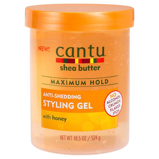 Cantu Maximum Hold Anti-Shedding Styling Gel With Honey 524g