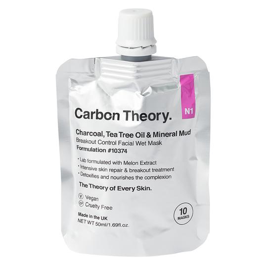 Carbon Theory Charcoal & Tea Tree Oil Mineral Breakout Control Facial Wet Mask