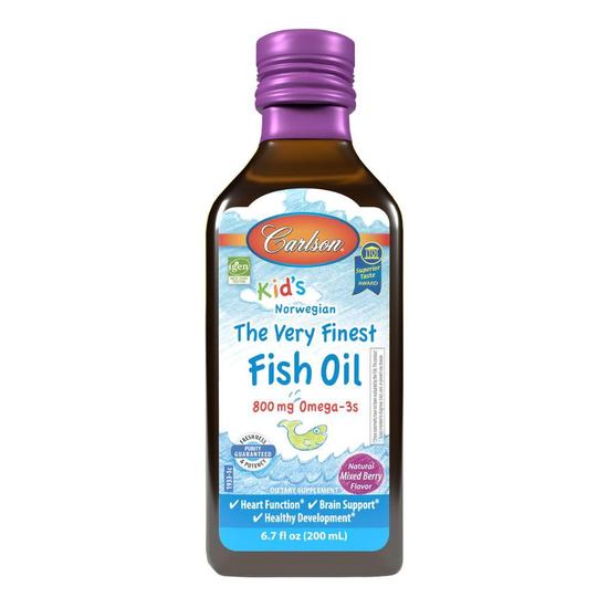 Carlson Labs Kid's The Very Finest Fish Oil 800mg Mixed Berry Liquid 500ml
