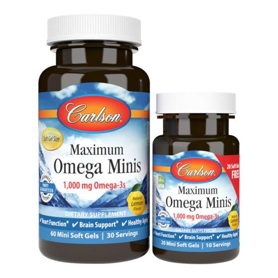 Carlson Labs Maximum Omega Mini Softgels + 20