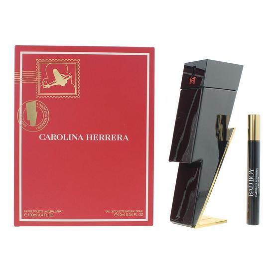 Carolina Herrera Bad Boy Eau De Toilette 100ml + Eau De Toilette 10ml Gift Set For Him