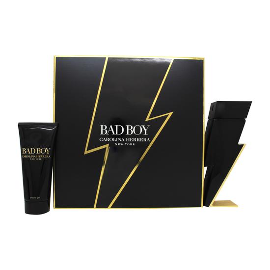 Carolina Herrera Bad Boy Gift Set 100ml Eau De Toilette + 100ml Shower Gel