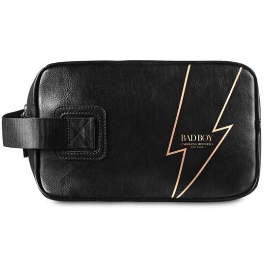 Carolina Herrera Black Bad Boy Overnight/Toiletry/Wash Bag