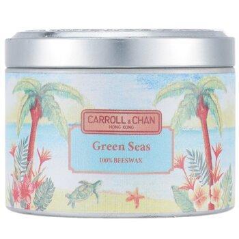 Carroll & Chan 100% Beeswax Tin Candle Green Seas (8x6) cm