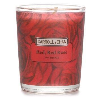 Carroll & Chan 100% Beeswax Votive Candle Red Red Rose 65g