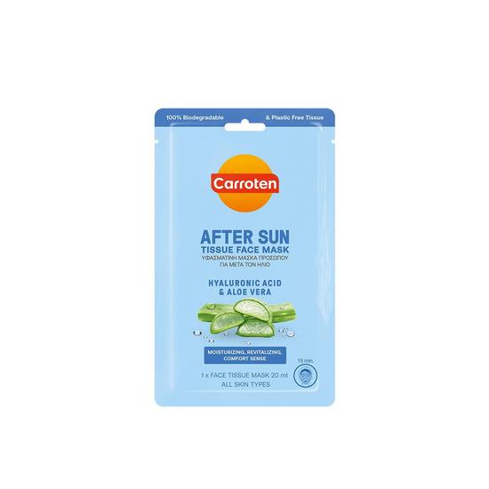 Carroten Aftersun Hyaluronic Acid & Aloe Vera Tissue Face Mask x1