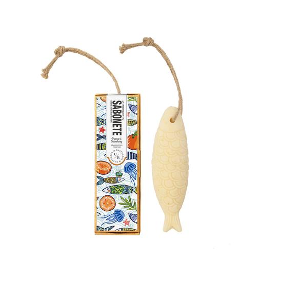 Castelbel Sardine Shaped Soap On A Rope Orange & Rosemary 80g