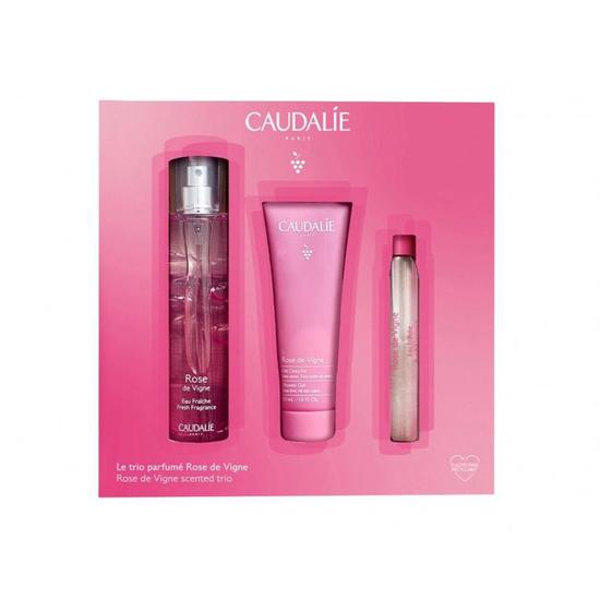 Caudalie Rose De Vigne Scented Trio Set Rose de Vignes Fresh Fragrance + Roll-on + Shower Gel