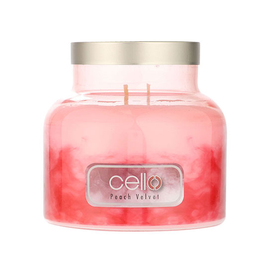 Cello Fragrance Burst Peach Velvet Candle Large
