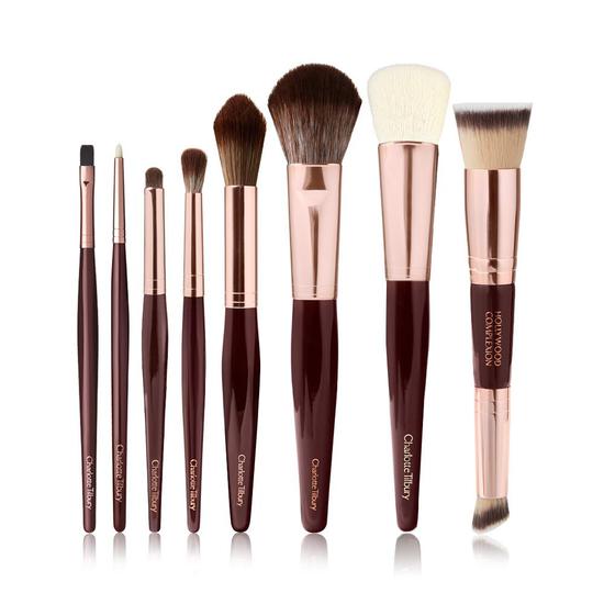 Charlotte Tilbury The Complete Brush Set Rose Gold & Night Crimson