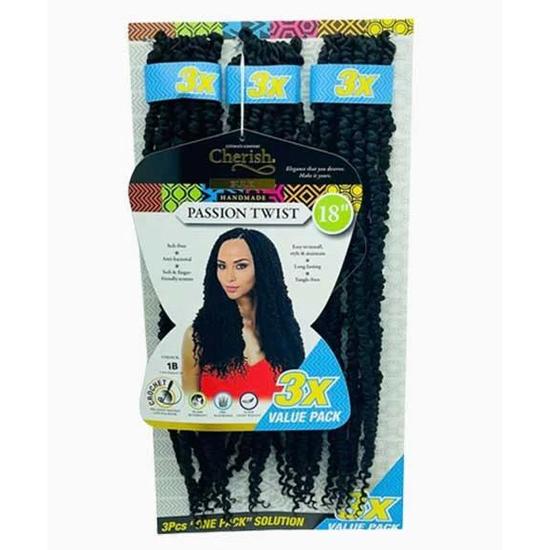 Cherish 3x Value Pack Synthetic Handmade Passion Twist Braids 14 / 1B