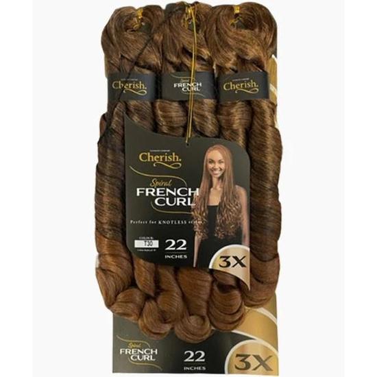 Cherish Spiral French Curl Braid Pre Stretched 3x 22" 22 Inches / 1