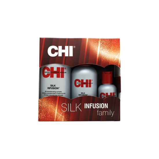 CHI Silk Infusion Gift Set 355ml Leave-In Treatment + 177ml Leave-In Treatment + 59ml Leave-In Treatment