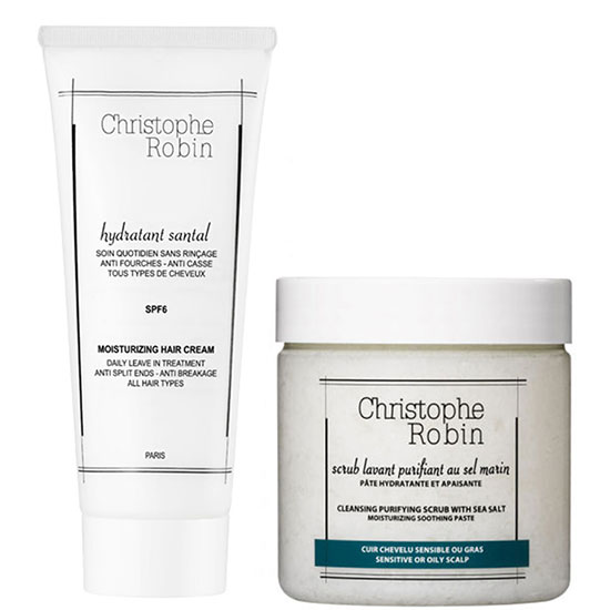 Christophe Robin Cleansing Purifying Sea Salt Scruband Moisturizing Hair Cream