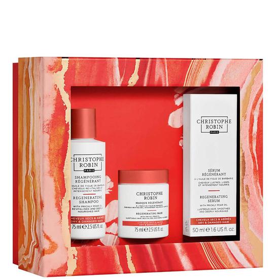 Christophe Robin ExceptIonal Regenerating Ritual 75ml Regenerating Shampoo, 75ml Regenerating Mask, 50ml Regenerating Serum
