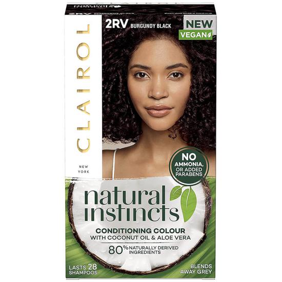 Clairol Natural Instincts Semi-Permanent Vegan Hair Dye 2RV Burgundy Black