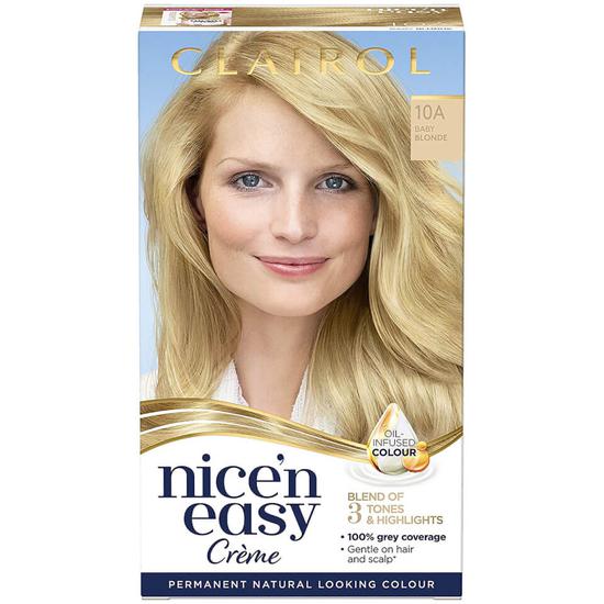 Clairol Nice' N Easy Creme Natural Looking Oil Infused Permanent Hair Dye 10a Baby Blonde