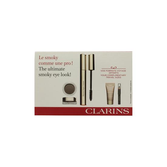 Clarins Glam Attitude Gift Set 8ml Super Volume Mascara 01 Intense Black + 1.5g Joli Rouge Velvet Lipstick 742