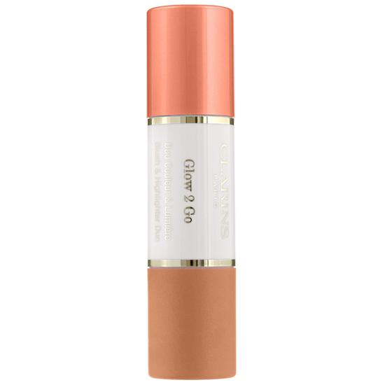 Clarins Glow 2 Go Duo Stick Highlighter 02 Golden Peach