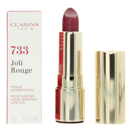 Clarins Joli Rouge Moisturising Long Wearing Lipstick 733 Soft Plum