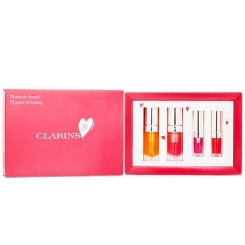 Clarins Lip Comfort Oil Set 01 7ml+Lip Oil - 04 7ml+Lip Oil - 02 1.4ml+Lip Oil - 08 1.4ml