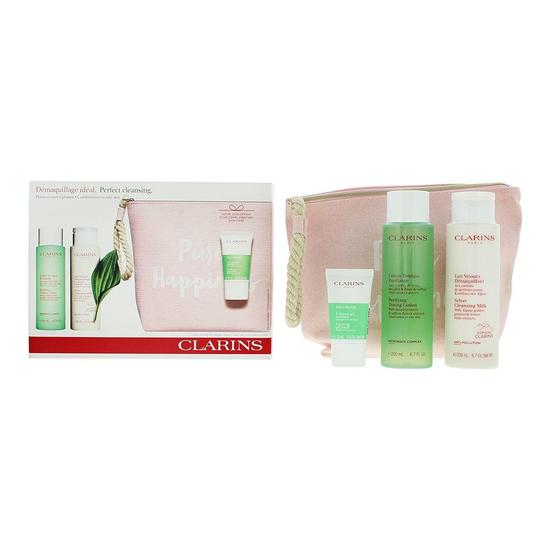 Clarins Perfect Cleansing Combination Oily Skin Gift Set Cleanser, Toner, Scrub 200ml