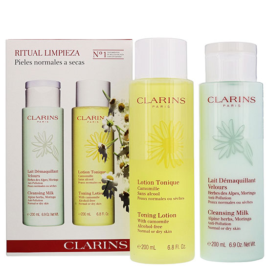 Clarins Sets Cleansing Milk & Toning Lotion Normal/Dry Skin 200ml