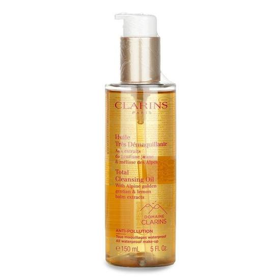 Clarins Total Cleansing Oil With Alpine Golden Gentian & Lemon Balm Extracts All Waterproof Make-up 150ml
