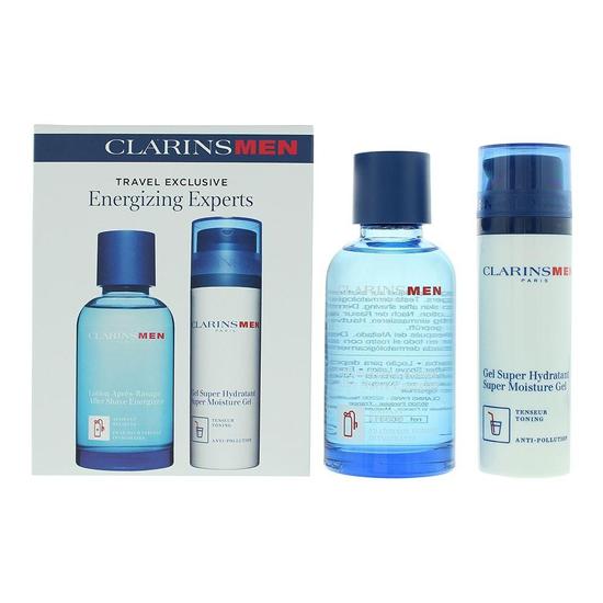 ClarinsMen Energising Experts Gift Set Aftershave Energizer + SuperMoisture Gel
