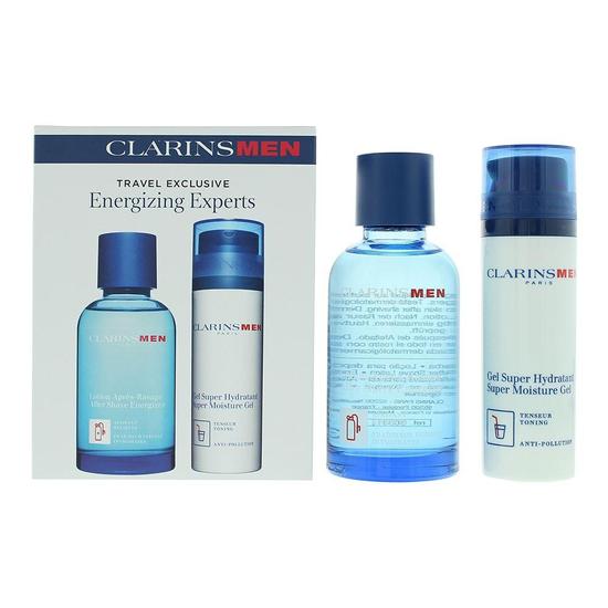 ClarinsMen Energising Experts Gift Set Aftershave Energizer + SuperMoisture Gel 100ml