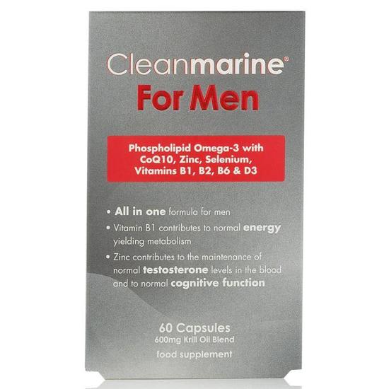 CLEAN Arine Cleanmarine Krill Oil For Men 600mg Marine Gelcaps 60