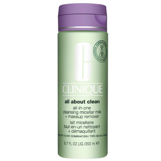 Clinique All About Clean All-In-One Cleansing Micellar Milk + Makeup Remover Very Dry To Dry Combination 200ml