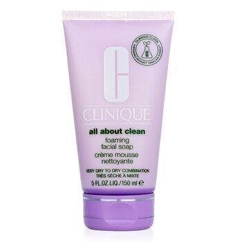 Clinique All About Clean Foaming Facial Soap Very Dry To Dry Combination Skin 150ml