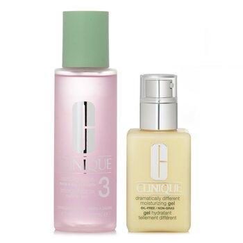 Clinique Dramatically Different Dramatically Different Set 3: Moisturising Gel & Clarifying Lotion 3 Combination Oily To Oily