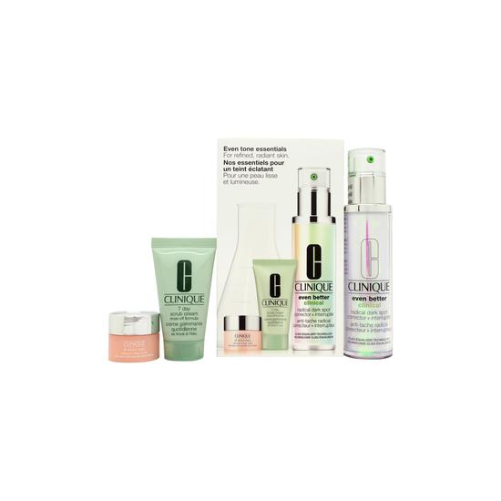 Clinique Skin School Even Tone Essentials Set Corrector + Scrub + Eye Cream