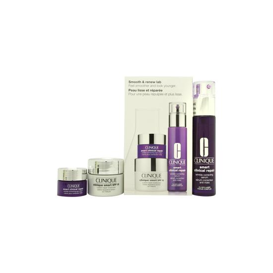 Clinique Smooth & Renew Lab Gift Set 30ml Smart Clinical Repair Wrinkle Correcting Serum + 5ml Smart Clinical Repair Wrinkle Correcting Eye Cream