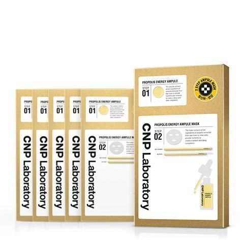 Cnp Laboratory 2-Step Propolis Energy Ampule Mask 5 Sheets