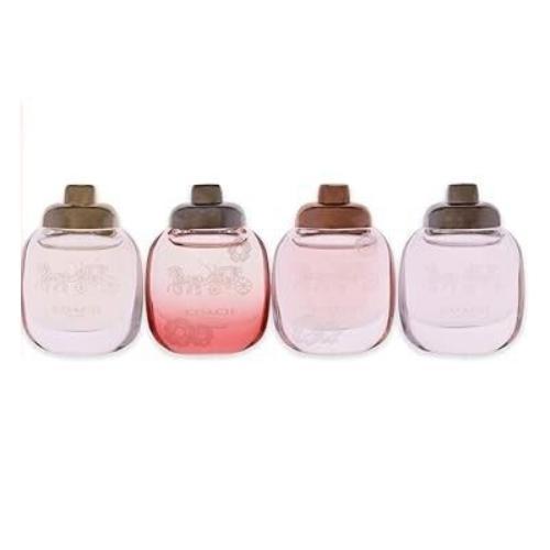 Coach 4pc Mini Set: 4.5ml Eau De Parfum + 4.5ml Edt + Floral Blush 4.5ml Eau De Parfum + Floral 4.5ml Eau De Parfum