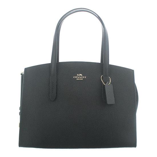 Coach Charlie Black Pebble Leather Carryall Sales & Offers