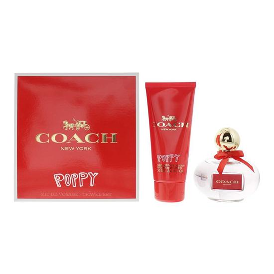 Coach Poppy Eau De Parfum 100ml & Body Lotion 100ml Travel Set 100ml