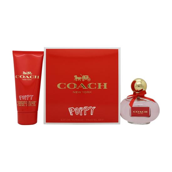 Coach Poppy Gift Set 100ml Eau De Parfum + 100ml Body Lotion