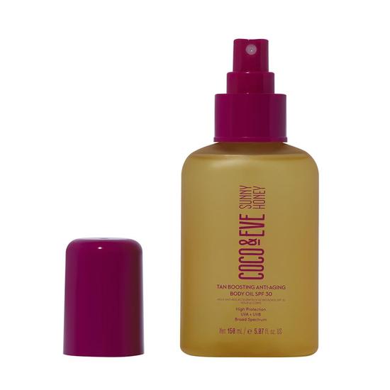 Coco & Eve Sunny Honey Tan Boosting Anti-Ageing Body Oil SPF 30