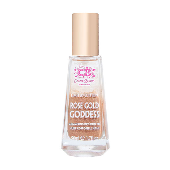 Cocoa Brown Rose Gold Goddess Shimmering Dry Body Oil 50ml