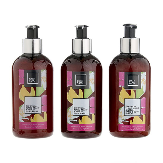 Cole & Co Geranium Neroli & Ylang Ylang Bottle Collection
