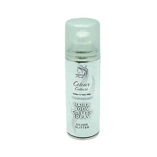 Colour Culture Temporary Hair Colour Silver Glitter Spray