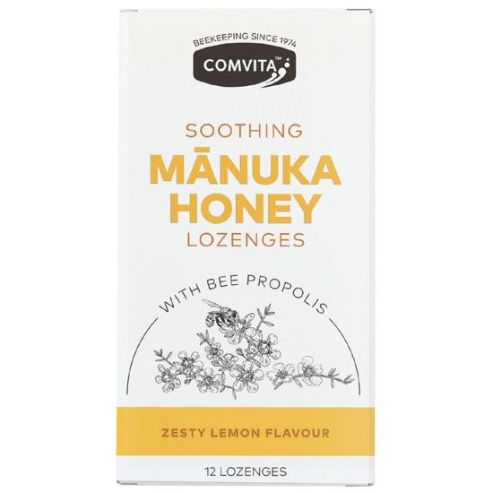 Comvita Propolis Lemon & Honey Lozenges 12 Lozenges