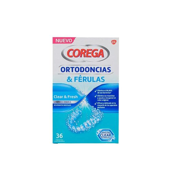 Corega Clear & Fresh Orthodontics & Splints Cleaning Tablets x36