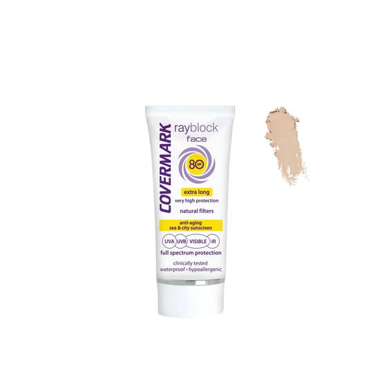 Covermark Rayblock Face Tinted Cream Anti-Ageing Sunscreen SPF 80 Soft Brown 50ml